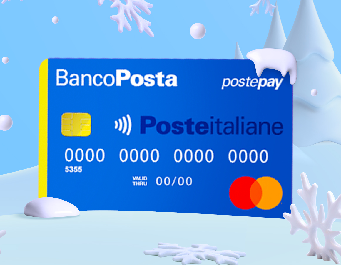 carta bancomat sfondo innevato