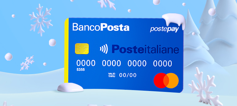 carta bancomat sfondo innevato